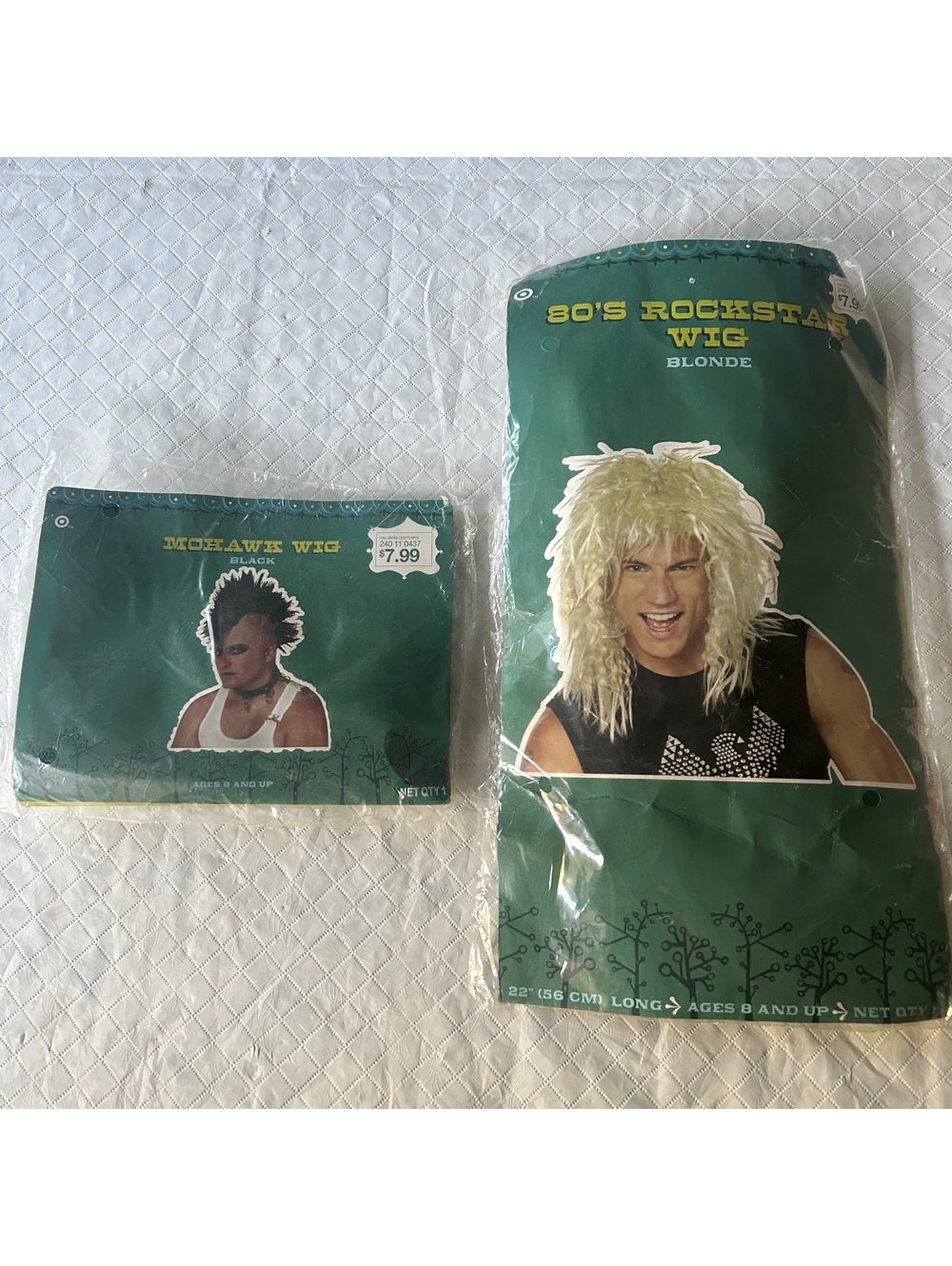 Halloween 1980’s Wigs Punk Mohawk Rockstar Target Vintage